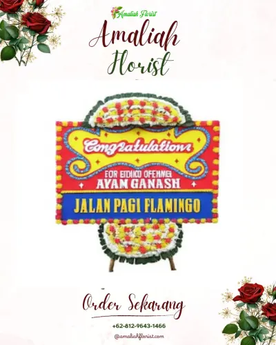 Bunga Papan Congratulation di Kampung Pisang